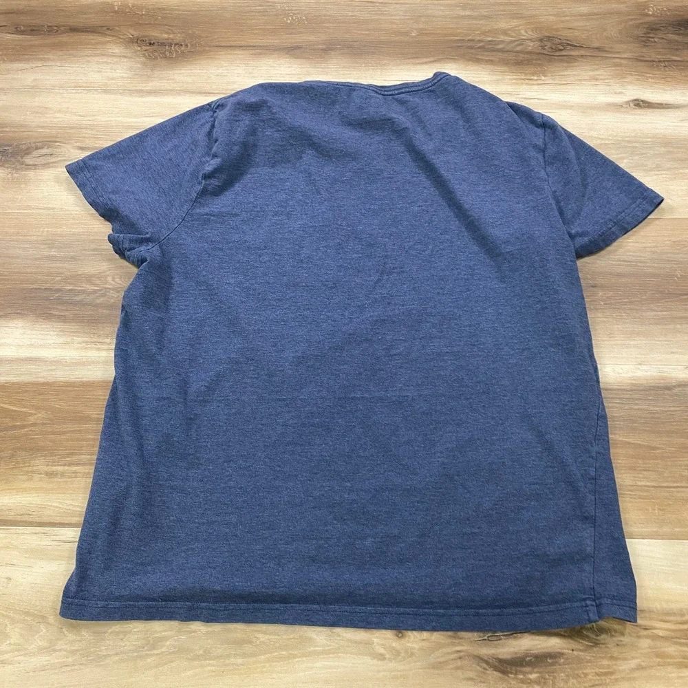 Banana Republic T-Shirt Men Large Minimalist 100% Soft Cotton Tee Regular Blue